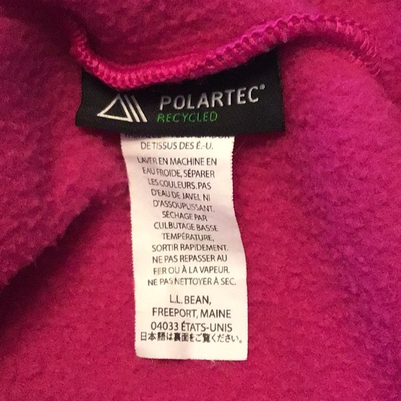 LL Bean Polartech Fleece women’s XL pullover in pretty raspberry color - Picture 6 of 7